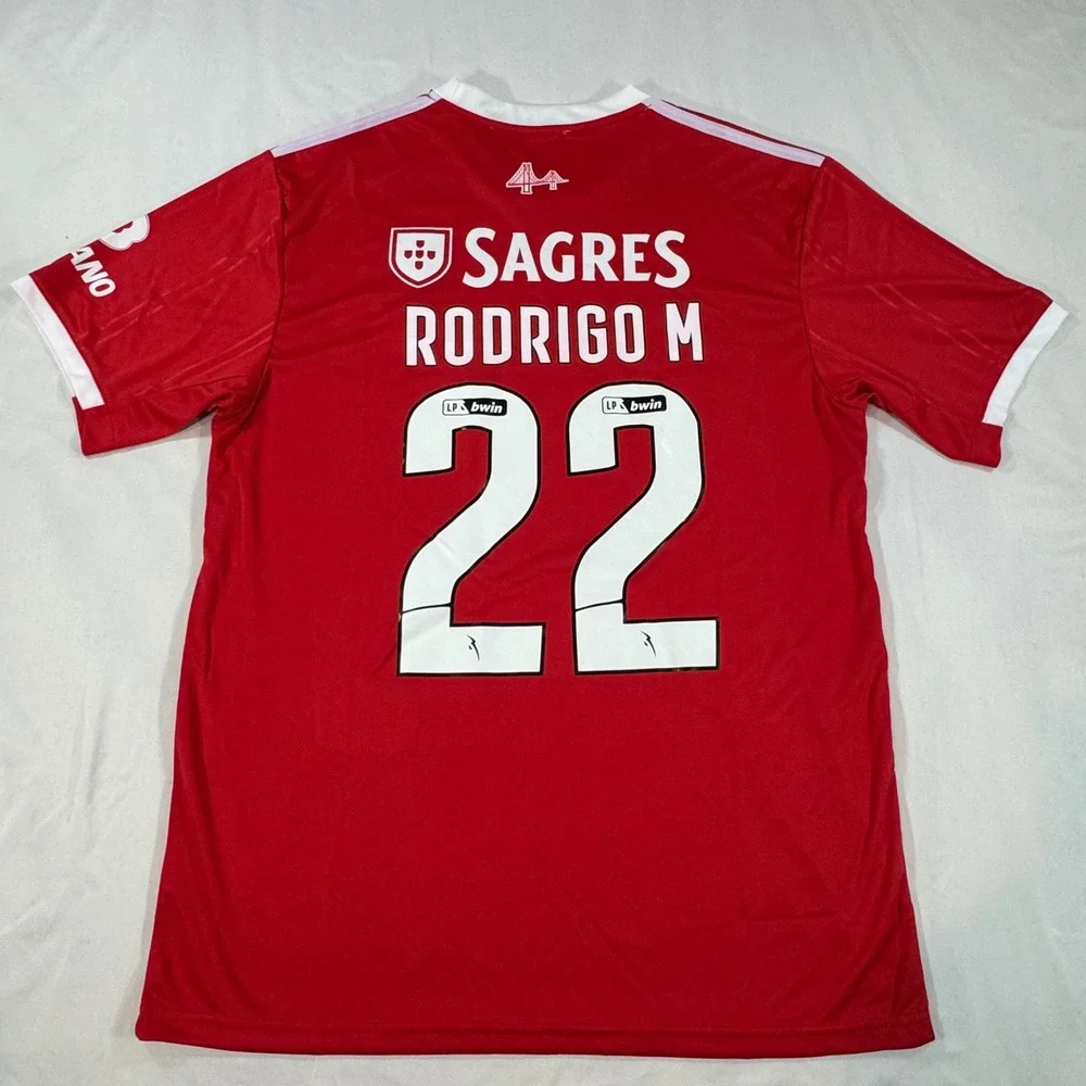 Adidas SL Benfica 2022/23 Home Jersey Rodrigo M 22 Red‎ Soccer Shirt Men's XL